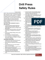 Drill Press Safety Rules 6-15-09