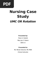 Nursing Case Study: UMC OR Rotation