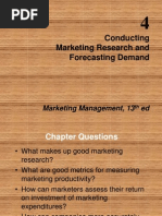 Conducting Marketing Research and Forecasting Demand