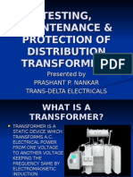 Testing, Maintenance & Protection of Distribution Transformers