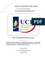 Informe de Practicas Pre Profesionales II 