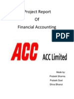 ACC LTD Project Report