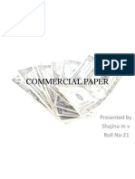 Commercial Paper: Presented by Shajina M V Roll No:21