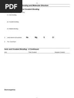 Chapter 7. Chemical Bonding and Molecular Structure Introduction To Ionic and Covalent Bonding