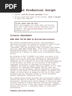 Production Script: License Agreement