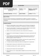 Job Description HR MT