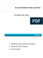 Curso Gestión de Mantenimiento