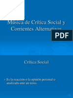 Música de Crítica Social y Corrientes Alternativas 4º