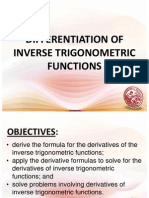 Lesson 12 - Derivative of Inverse Trigonometric Functions