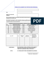 Formulario Entrega EPP