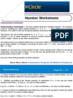 Whole Number Worksheets