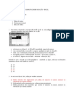 Exercícios de Excell