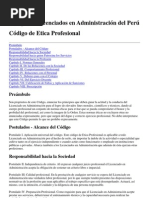 Codigo de Etica Del Administrador