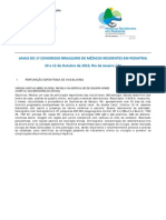 Anais 1o Congresso Brasileiro de Medicos Residentes em Pediatria