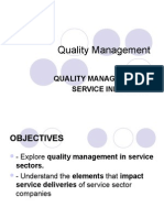 Quality Management in Service Industries