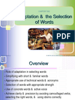 2 Adaptation & Selection of Words