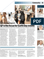 QF Telegraph: QF Is The Focus For Earth Day Events