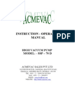 Instruction Manual For SSP-70D-ACMEVAC