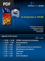 An Introduction To Icp-Ms: Perkinelmer Instruments 710 Bridgeport Avenue Shelton, CT 06848 203-944-2481