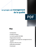 Le Projet de Management de La Qualité