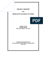 Project Report ON Merchant Banking in India: Nikhil S Nair DPGD/JL10/0823 Specialization: - Finance