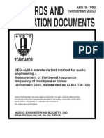 Aes19-1992 - Loudspeaker Resonance Measurement Procedures