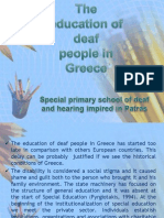 The Education of Deaf People in Greece