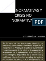 Crisis Normativas y No Normativas