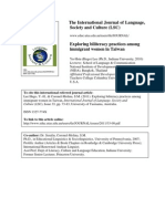 Bi Literacy Emerged Among Southeast Asian Immigrant Women in Taiwan Appeared International Journal of Language Society and Culture 2011 Issue