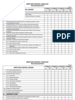 Infection Control Checklist Nursing Department