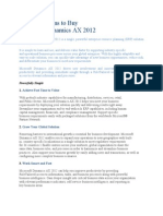 Top 10 Reasons To Buy Microsoft Dynamics AX 2012