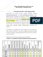 APCPDCL Notification Junior Assistant Final 2012