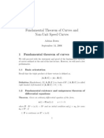 Fundamental Theorem of Curves and Non-Unit Speed Curves