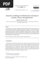 Dynamics Modeling of Nonholonomic Mechanical Systems