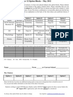 Yr 11 Option Blocks May 10th 2012