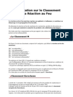 Réglementation Sur Le Classement Au Feu Et La Réaction Au Feu