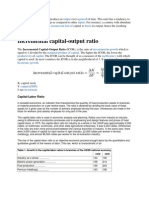 The Ratio of Capital Used To Produce An Output Over A Period of Time