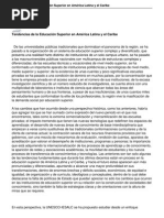 Tendencias de La Educación Superior en América Latina y El Caribe