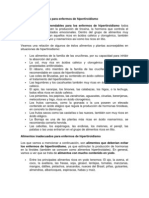 Alimentos Adecuados para Enfermos de Hipertiroidismo