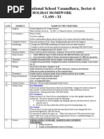 Amity International School Vasundhara, Sector-6: Holiday Homework Class - Xi