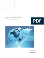 Global Strategic Management Report: Topic-Strategy in Emerging Markets