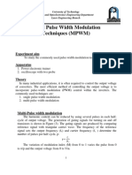 Multi Pulse Width Modulation Techniques (MPWM) : Experiment Aim