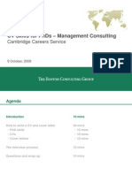 Boston Consulting CV Tips