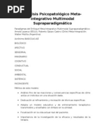 Análisis Psicopatológico Meta Integrativo Multimodal Supraparadigmático