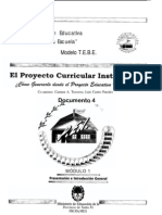 Traverso, C. y Castro Paredes, L. (1997) El Proyecto Curricular Institucional ¿Cómo Generarlo Desde El Proyecto Educativo Institucional Documento 4.