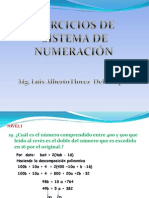 Ejercicios de Sistema de Numeración