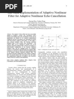 Sub-Band Implementation of Adaptive Nonlinear Filter For Adaptive Nonlinear Echo Cancellation