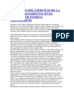 La Perdida Del Ejercicio de La Autoridad Parental en El Derecho de Familia Salvadoreño