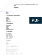 Model Chestionar Comportamentul Consumatorului