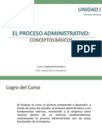 Unidad I El Proceso Administrativo Un Enfoque Integral